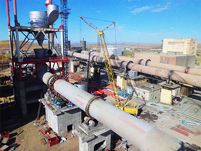 Mongolia 3 x2500t cement production line installation site