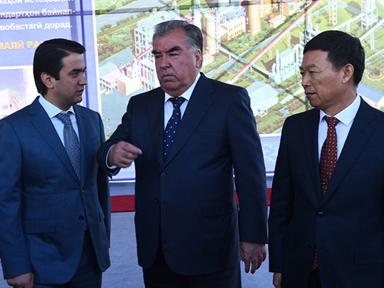 Chairman Wang Jia’an invited to take part in the foundation laying ceremony of Tajikistan cement project